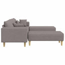 Sofa med pude 3 pcs Gråbrun Stof