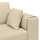 Sofa med pude 3 pcs Creme Stof