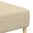 Sofa med pude 3 pcs Creme Stof