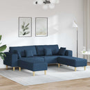 Sofa med pude 3 pcs Blå Stof
