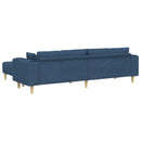 Sofa med pude 3 pcs Blå Stof