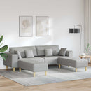Sofa 3 pcs Skygrå 250 x 188 x 76 cm Stof