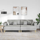 Sofa 3 pcs Skygrå 250 x 188 x 76 cm Stof