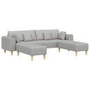 Sofa 3 pcs Skygrå 250 x 188 x 76 cm Stof