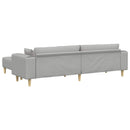 Sofa 3 pcs Skygrå 250 x 188 x 76 cm Stof