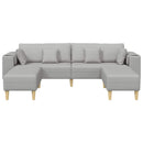 Sofa 3 pcs Skygrå 250 x 188 x 76 cm Stof