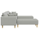 Sofa 3 pcs Skygrå 250 x 188 x 76 cm Stof