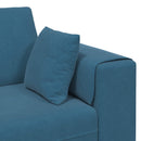 Sofa 3 pcs Blå 250 x 188 x 76 cm Fløjl