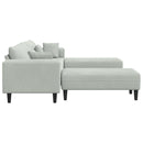Sofa 3 pcs Lysegrå 250 x 188 x 76 cm Fløjl