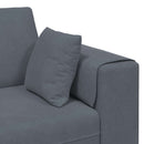 Sofa 3 pcs Mørkegrå 250 x 188 x 76 cm Fløjl