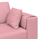 Sofa 3 pcs Lyserød 250 x 188 x 76 cm Fløjl