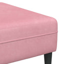 Sofa 3 pcs Lyserød 250 x 188 x 76 cm Fløjl