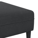 Sofa 3 pcs Sort 250 x 188 x 76 cm Fløjl