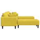 Sofa 3 pcs Gul 250 x 188 x 76 cm Fløjl