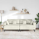 Sofa 3 pcs Creme 250 x 188 x 76 cm Fløjl