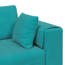 Sofa 3 pcs Turkis 250 x 188 x 76 cm Fløjl