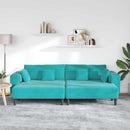 Sofa 3 pcs Turkis 250 x 188 x 76 cm Fløjl