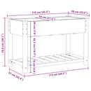 Have Blomsterkrukke Beige 115 x 59 x 76,5 cm Massivt Fyrretræ