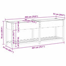 Have Blomsterkrukke Beige 203 x 53 x 76,5 cm Massivt Fyrretræ