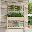 Have Blomsterkrukke Beige 115 x 60,5 x 153 cm Massivt Fyrretræ