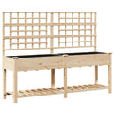 Have Blomsterkrukke med hylde Beige 203,5 x 54 x 152,5 cm