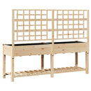 Have Blomsterkrukke med hylde Beige 203,5 x 54 x 152,5 cm