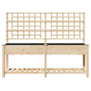 Have Blomsterkrukke med hylde Beige 203,5 x 54 x 152,5 cm