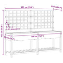 Have Blomsterkrukke med hylde Beige 203,5 x 54 x 152,5 cm