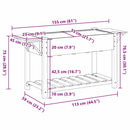 Have Blomsterkrukke Beige 155 x 59 x 76,5 cm Massivt Fyrretræ