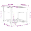 Have Blomsterkrukke Beige 60,5 x 60 x 76,5 cm Massivt Fyrretræ