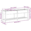Have Blomsterkrukke Beige 203,5 x 53 x 76,5 cm Massivt Fyrretræ