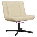 Drejestol Cremefarvet 63 x 75 x 76 cm Stof