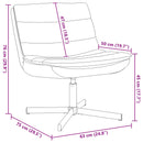 Drejestol Sort 63 x 75 x 76 cm Skinnende PU