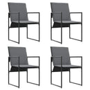 Have Spisebordssæt 9 pcs Sort Stål