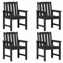 Have Stol 4 pcs Sort 65,5 x 59 x 88 cm Polyethylen