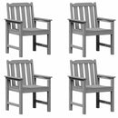 Have Stol 4 pcs Lysegrå 65,5 x 59 x 88 cm Polyethylen