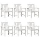 Have Stol 6 pcs Hvid 65,5 x 59 x 88 cm Polyethylen