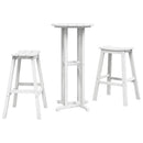 Have bar sæt 3 pcs Hvid HDPE