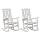 Gyngestol 2 pcs Hvid 92 x 70 x 108 cm Polyethylen