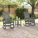 Gyngestol 2 pcs Lysegrå 92 x 70 x 108 cm Polyethylen