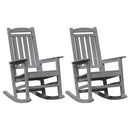 Gyngestol 2 pcs Lysegrå 92 x 70 x 108 cm Polyethylen