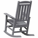 Gyngestol 2 pcs Lysegrå 92 x 70 x 108 cm Polyethylen