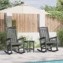 Gyngestol 3 pcs Lysegrå Polyethylen