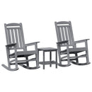 Gyngestol 3 pcs Lysegrå Polyethylen