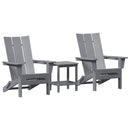 Have Stol 3 pcs Lysegrå 80.5 x 74.5 x 92 cm Polyethylen