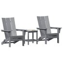Have Stol 3 pcs Lysegrå 80.5 x 74.5 x 92 cm Polyethylen