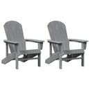 Have Stol 2 pcs Lysegrå 82 x 74 x 92 cm Polyethylen