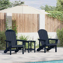 Have Stol 3 pcs Marineblå Polyethylen