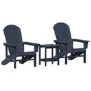 Have Stol 3 pcs Marineblå Polyethylen