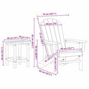 Have Stol 3 pcs Marineblå Polyethylen